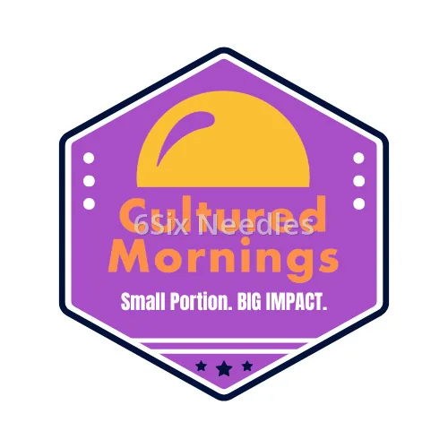 Original Cultured Mornings artwork submitted for a custom embroidered patch by 6Six Needles.