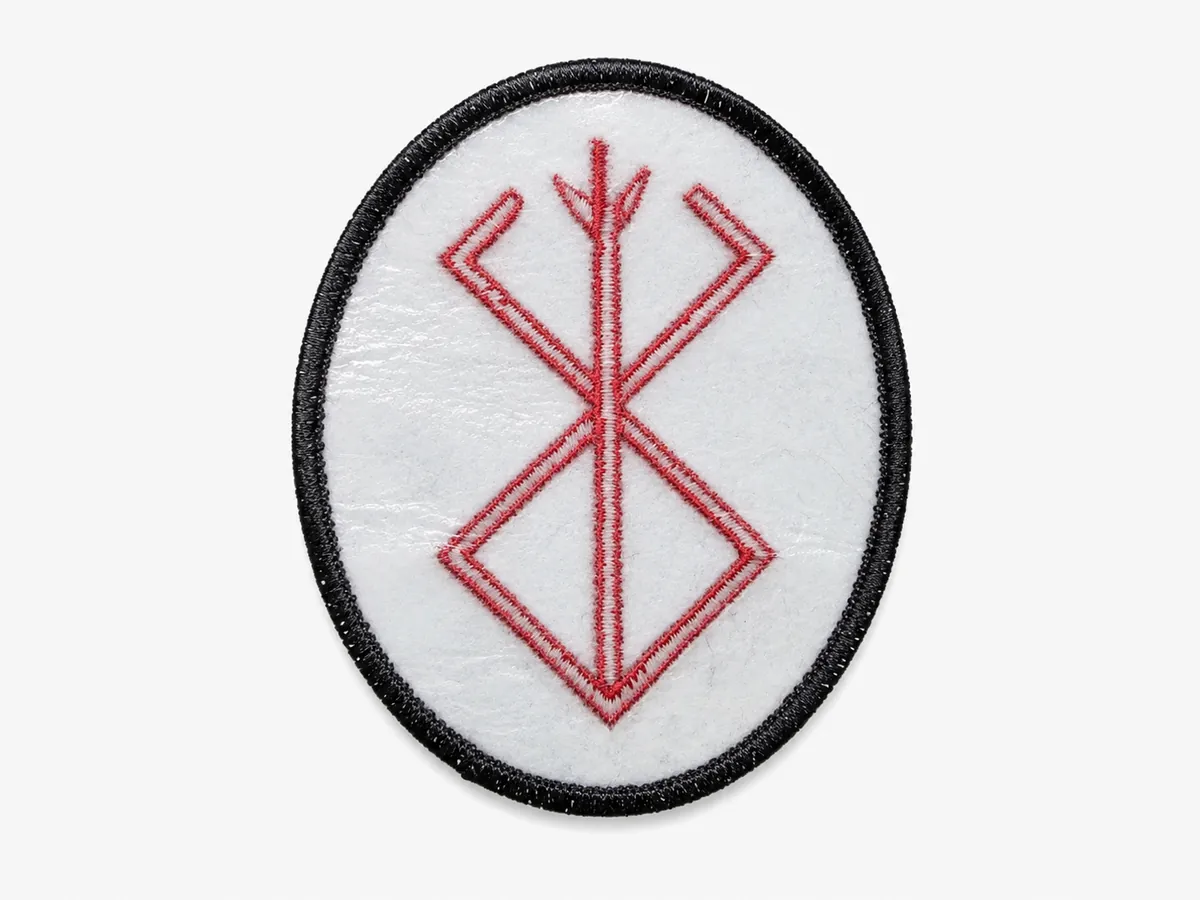 Reverse side of the same patch showing the heat-seal backing